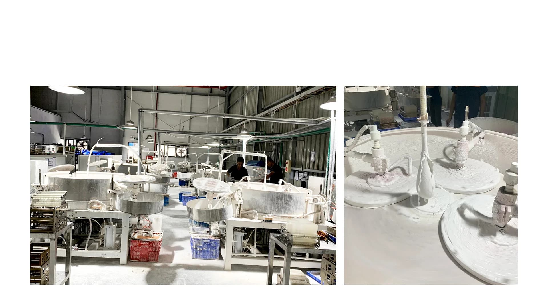 Polishing machines production area