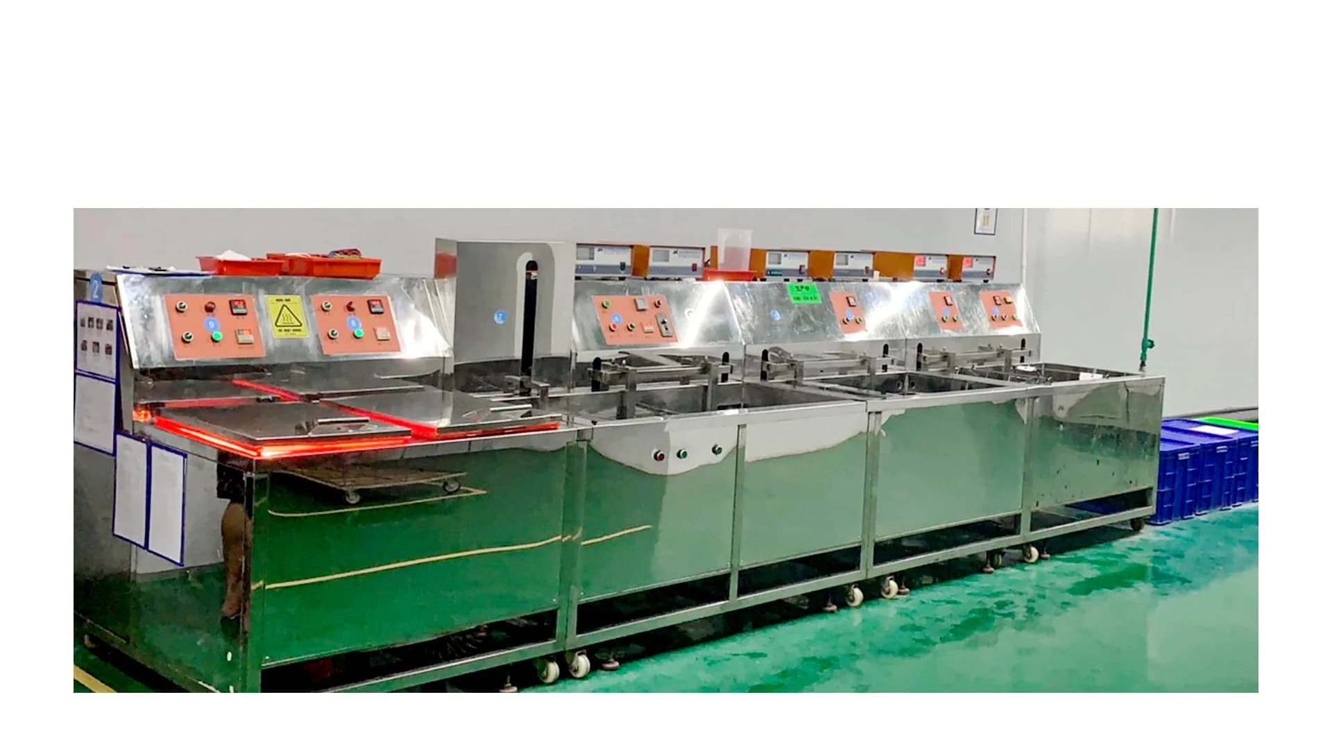 Cleaning machines production area
